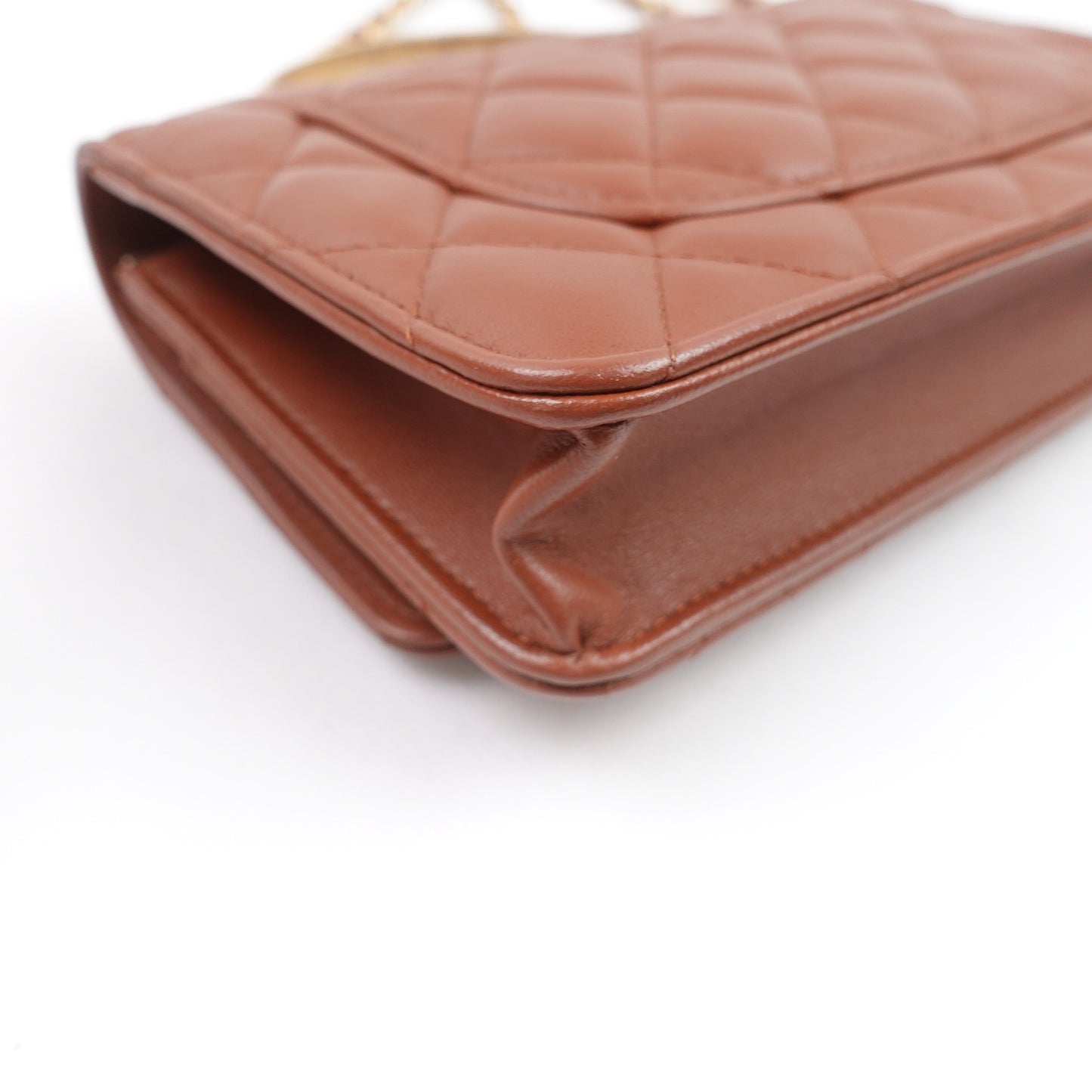 Pre-owned Chanel Brown Lambskin Shoulder Bag