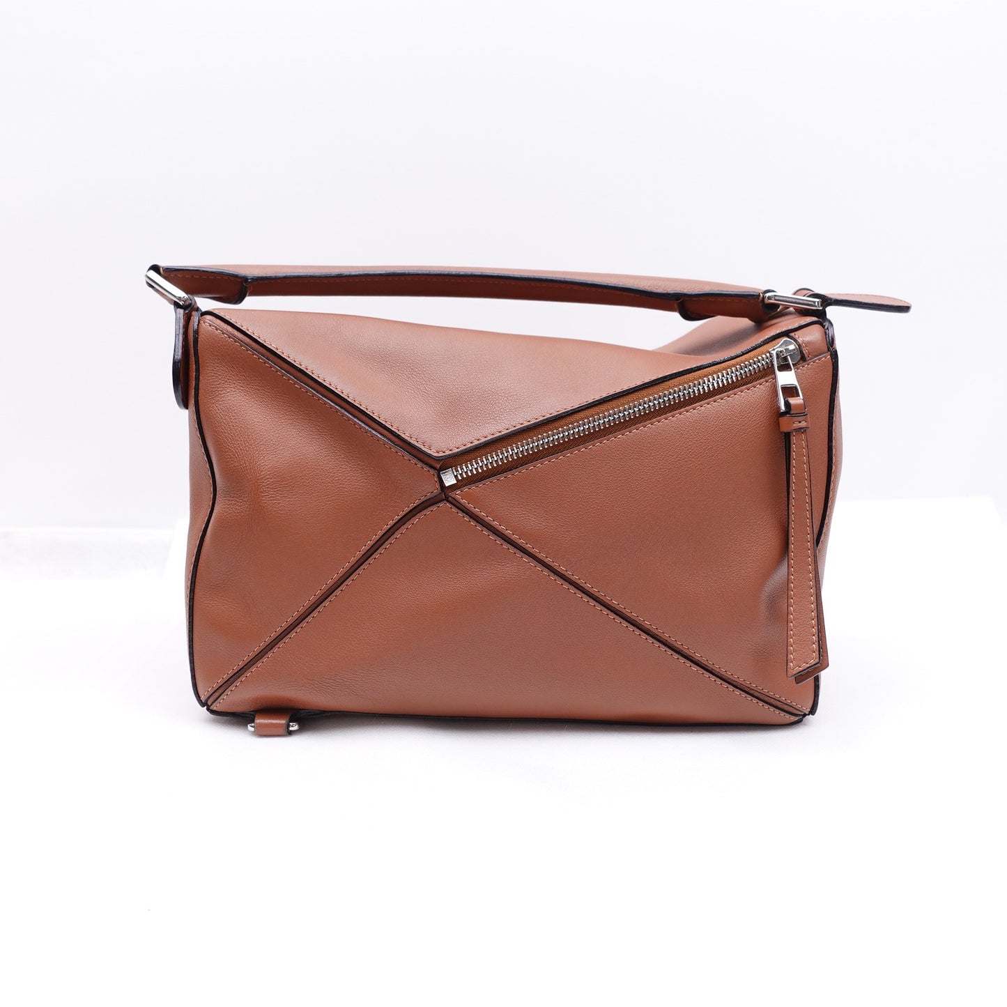 Pre-owned Loewe Puzzle Brown Calfskin Shoulder Bag