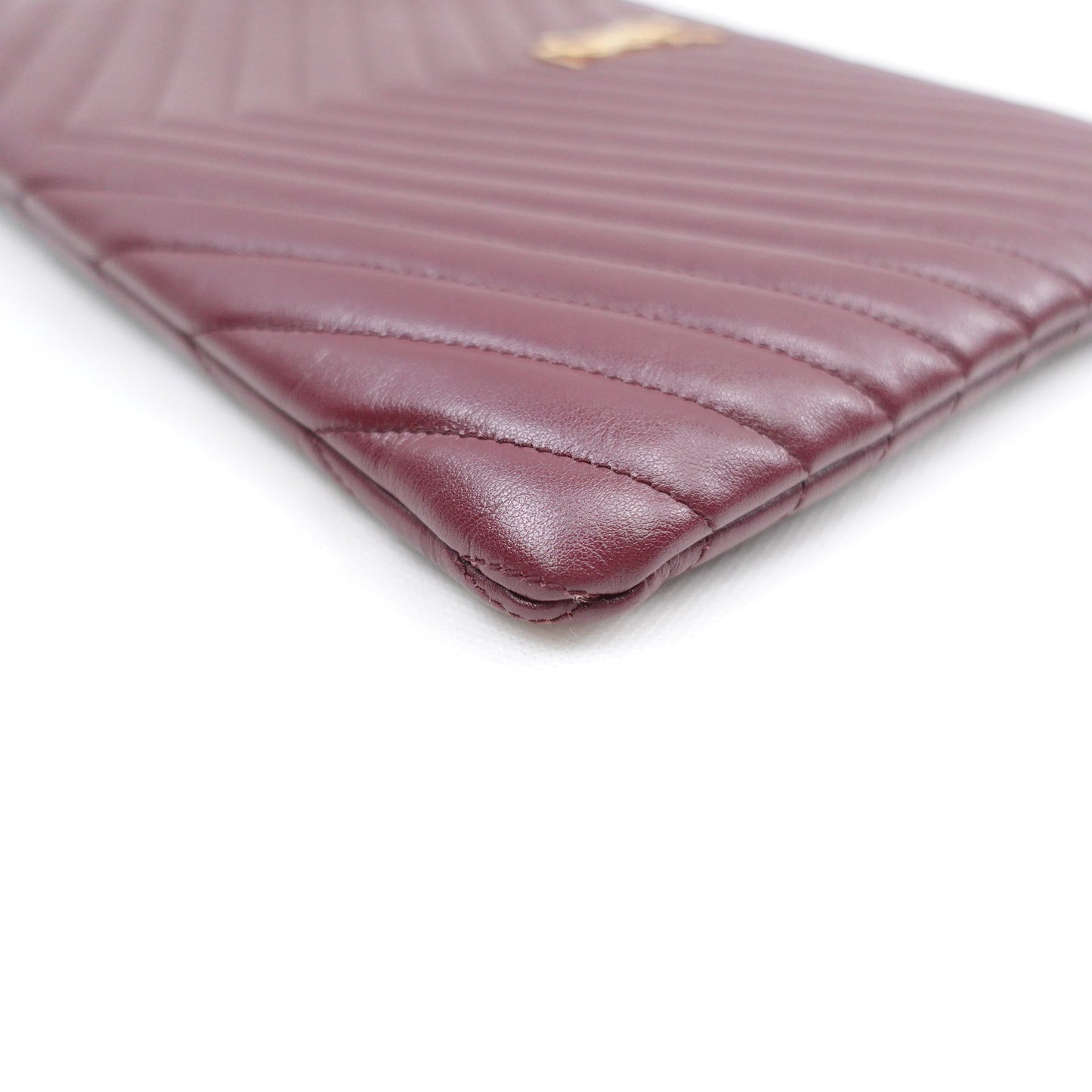 Pre-owned Saint Laurent Le Cassandre Red Calfskin Clutch