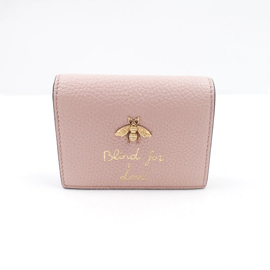 Pre-owned Gucci Animalier Pink Calfskin Wallet T10316592