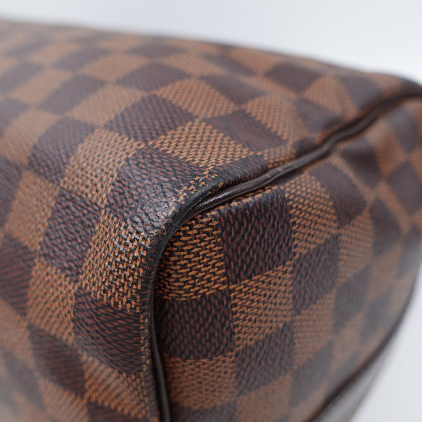 Pre-owned Louis Vuitton Speedy 35 Damier Ebene Coated Canvas Shoulder Bag