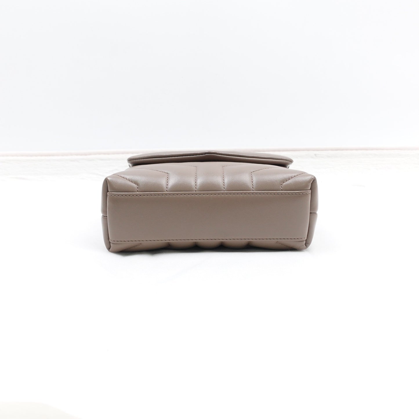 Pre-owned Saint Laurent Loulou Toy Milktea Calfskin Shoulder Bag