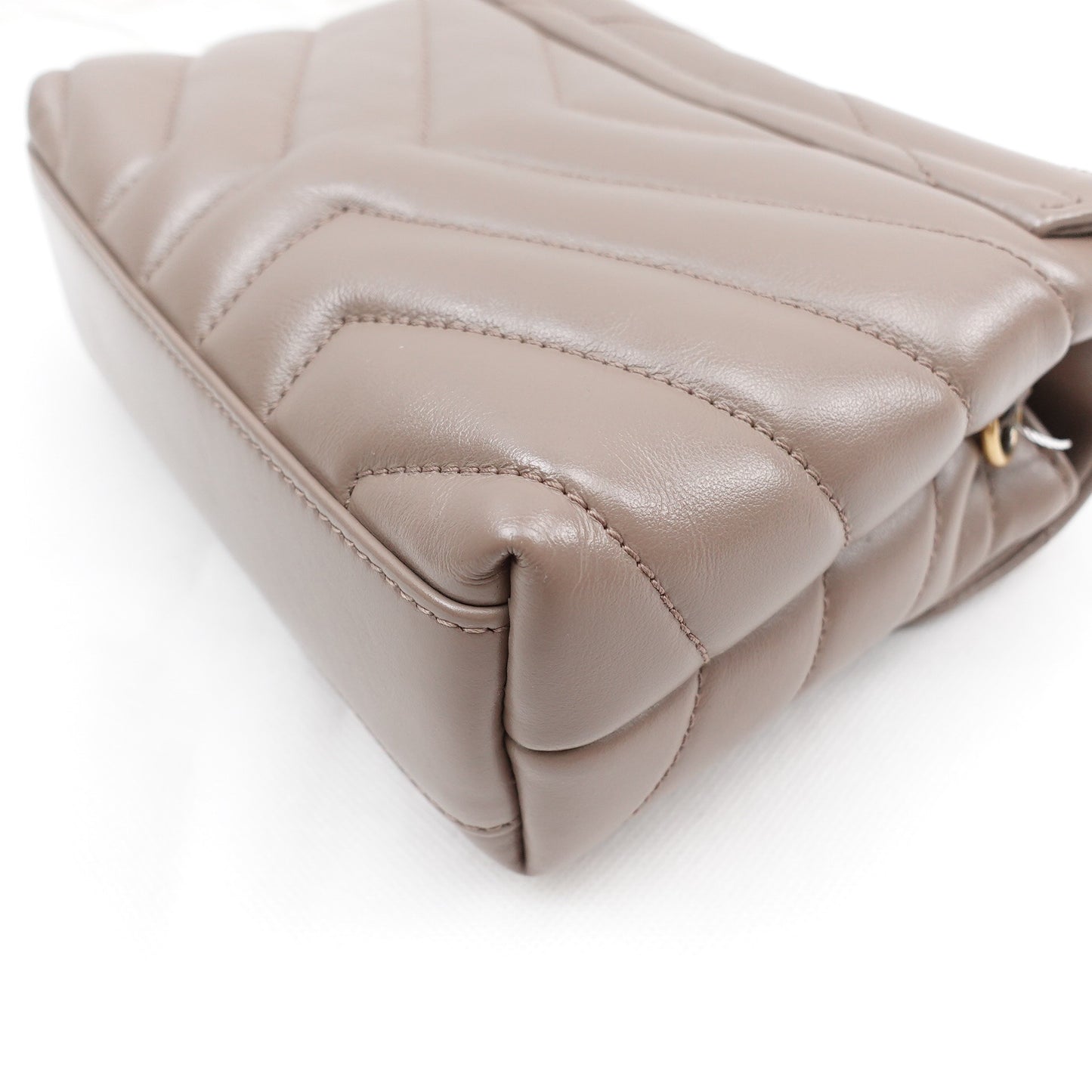 Pre-owned Saint Laurent Loulou Toy Milktea Calfskin Shoulder Bag