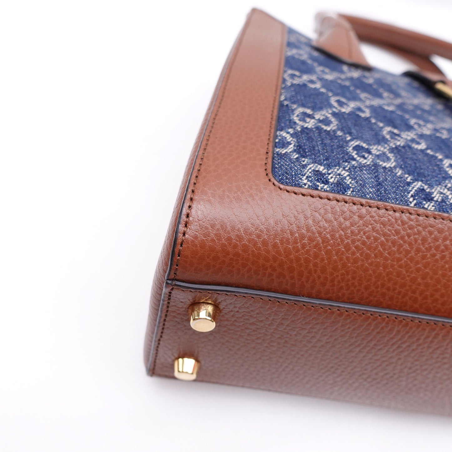 Pre-owned Gucci Jackie 1961 Blue Denim Shoulder Bag