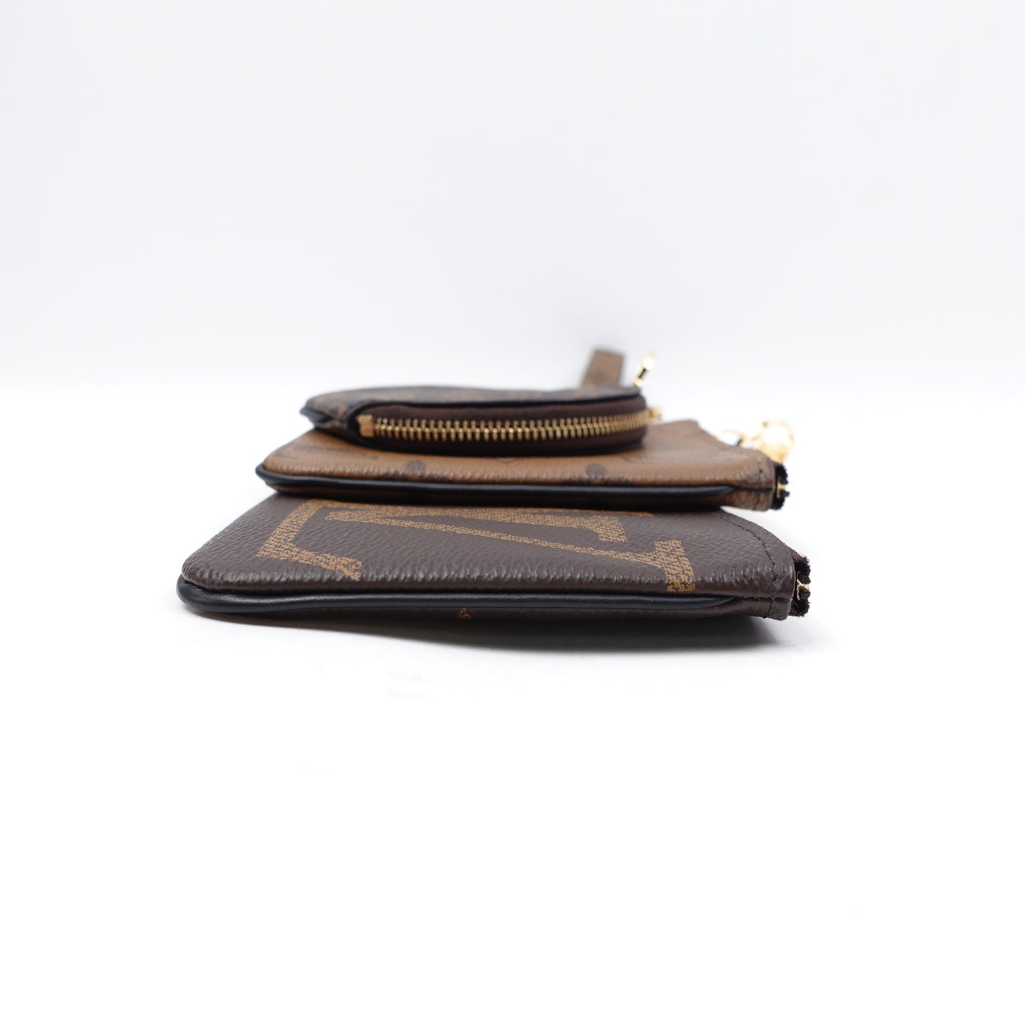 Pre-owned Louis Vuitton Trio Reverse Monogram Coated Canvas Clutch
