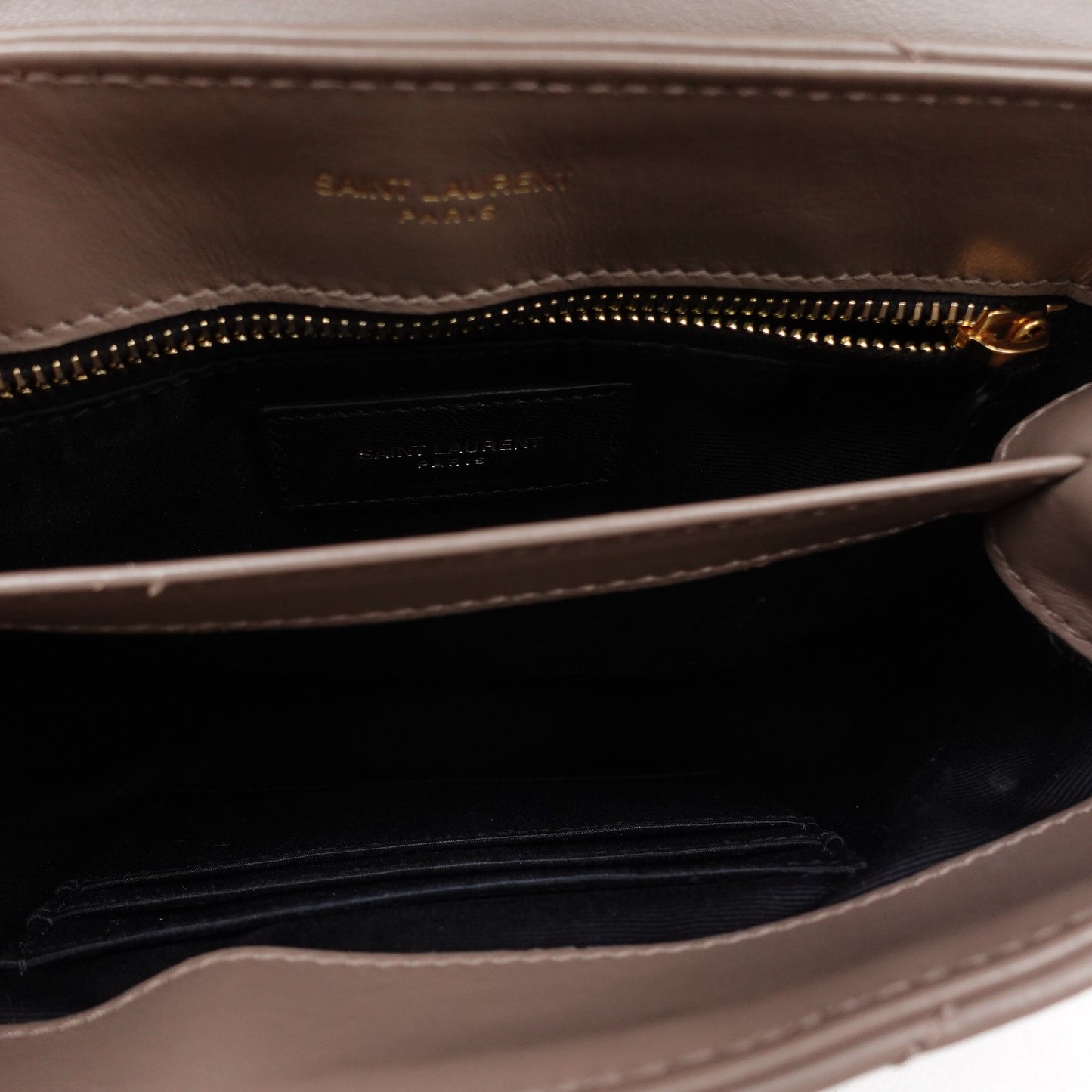 Pre-owned Saint Laurent Loulou Toy Milktea Calfskin Shoulder Bag