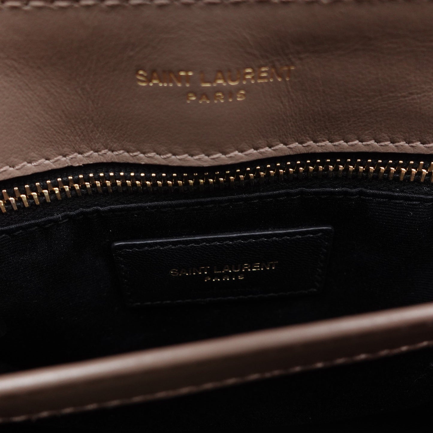 Pre-owned Saint Laurent Loulou Toy Milktea Calfskin Shoulder Bag