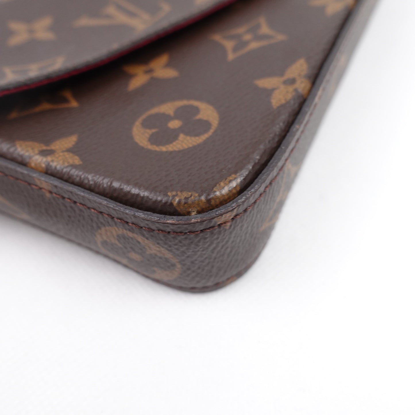 Pre-owned Louis Vuitton Pochette Felicie Monogram Coated Canvas Shoulder Bag T10317185