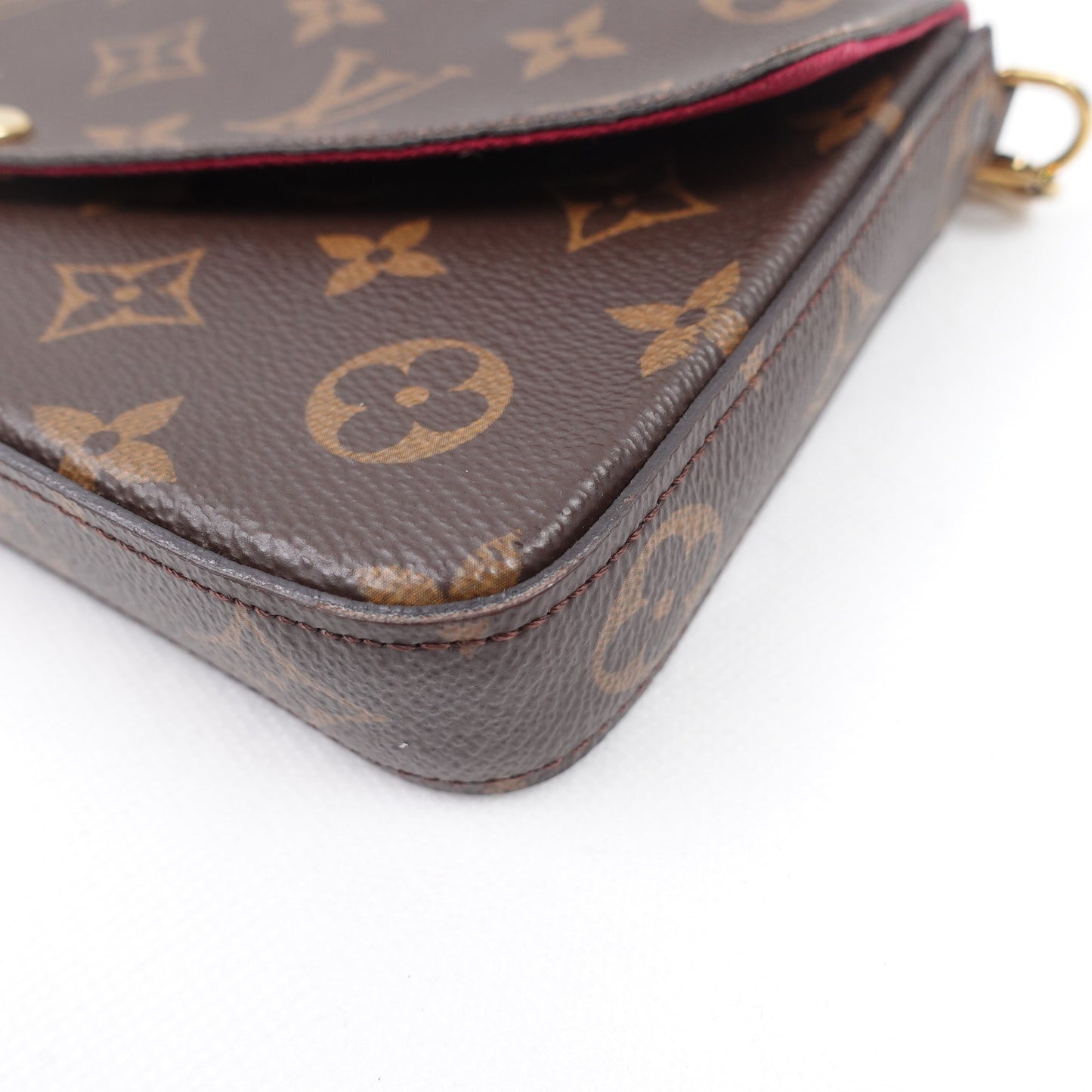 Pre-owned Louis Vuitton Pochette Felicie Monogram Coated Canvas Shoulder Bag T10317185