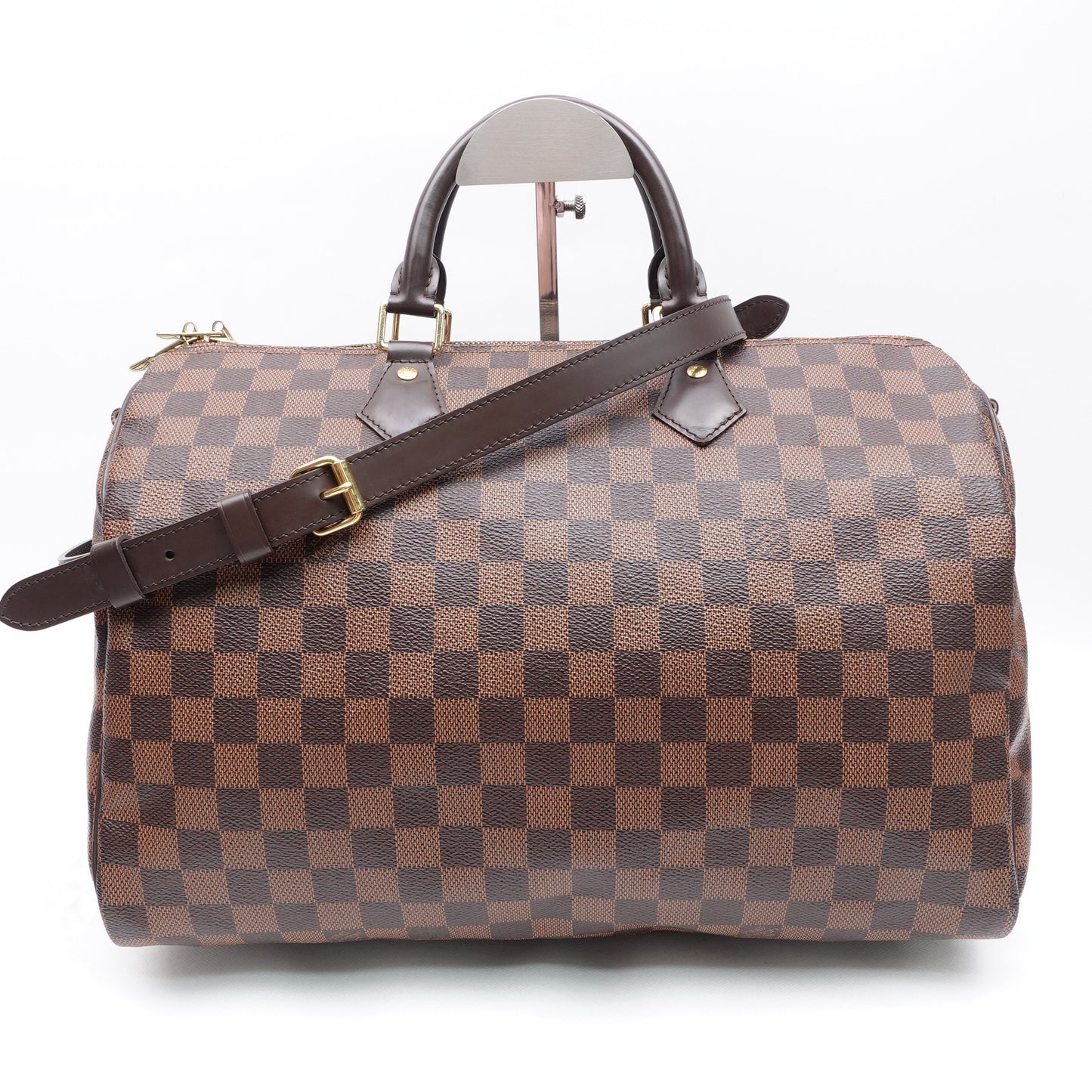 Pre-owned Louis Vuitton Speedy Bandoulière 30 Damier Ebene Coated Canvas Shoulder Bag