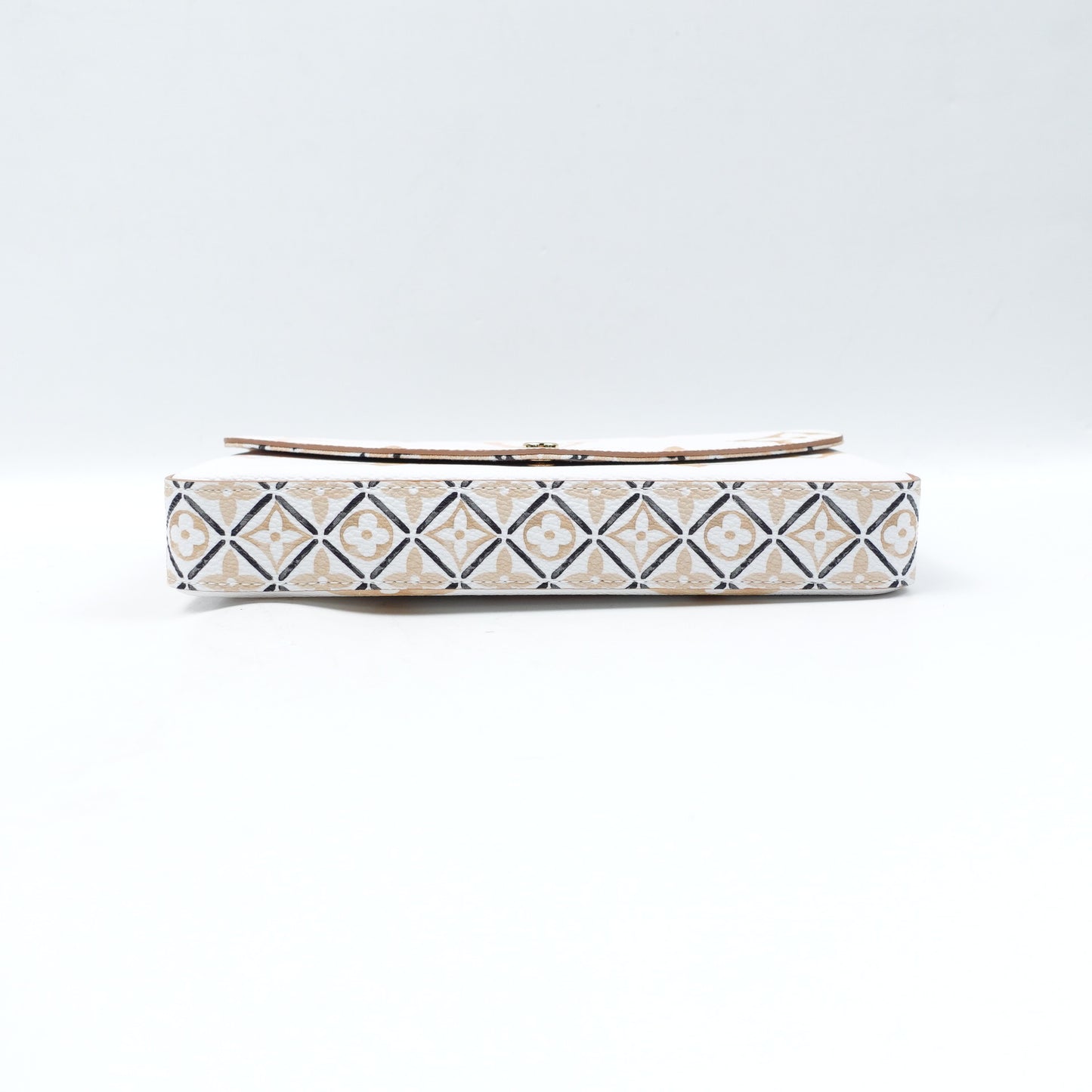 Pre-Owned Louis Vuitton Pochette Felicie Monogram&White Coated Canvas Shoulder Bag