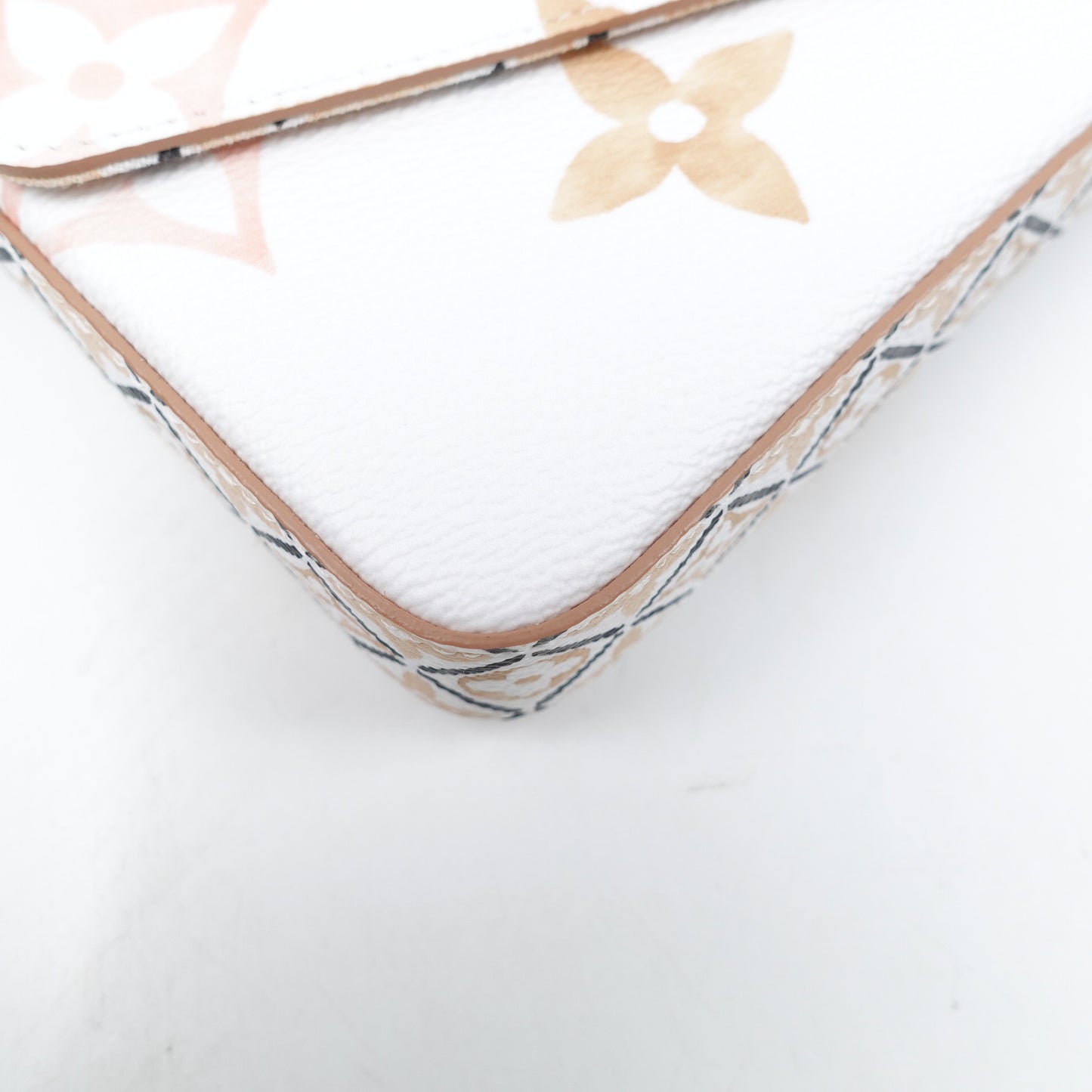 Pre-Owned Louis Vuitton Pochette Felicie Monogram&White Coated Canvas Shoulder Bag