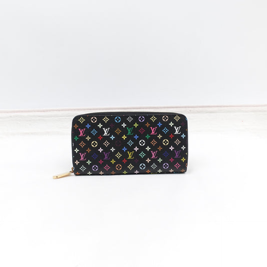 Pre-owned Louis Vuitton Insolite Multi Black Coated Canvas Long Wallet