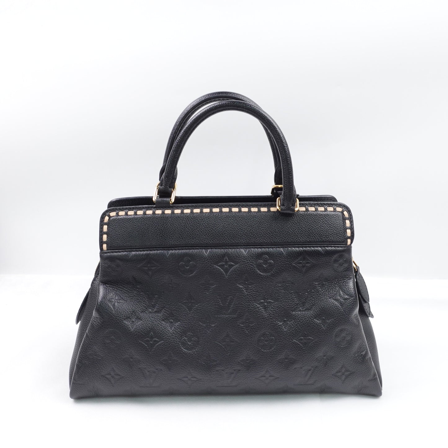 Pre-owned Louis Vuitton Vosges MM Black Calfskin Shoulder Bag