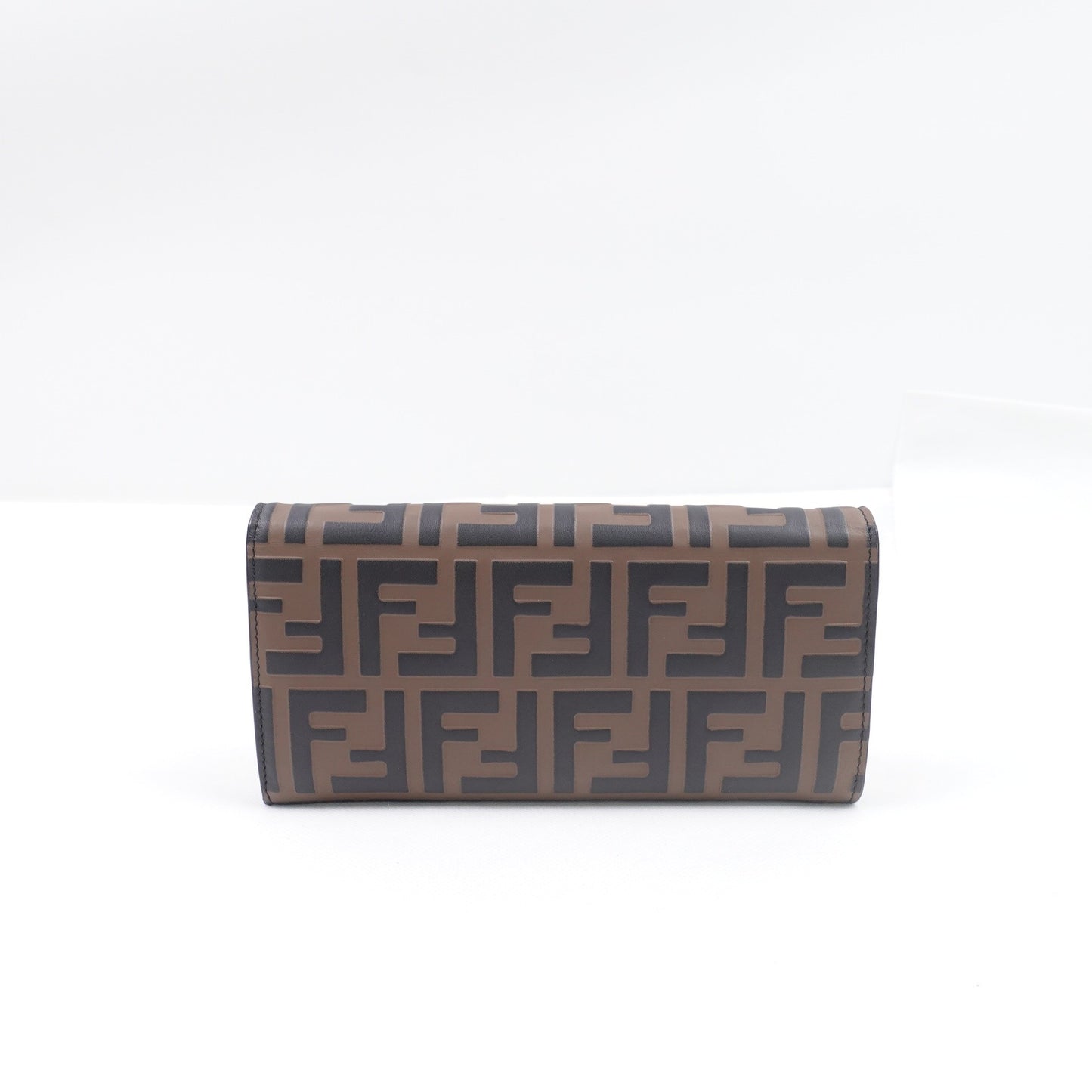 Pre-owned Fendi Kan IF Brown Calfskin Shoulder Bag T10293969