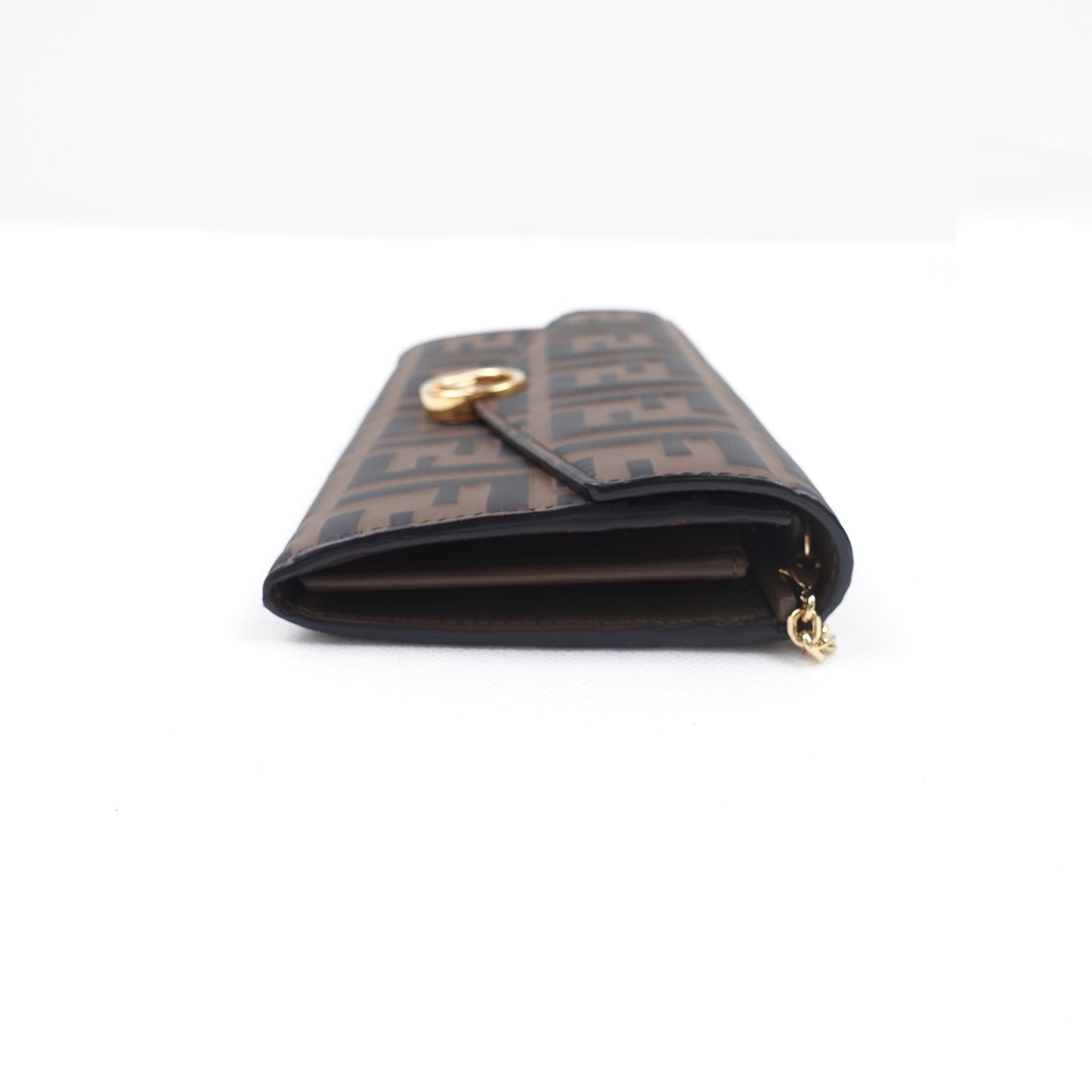 Pre-owned Fendi Kan IF Brown Calfskin Shoulder Bag T10293969