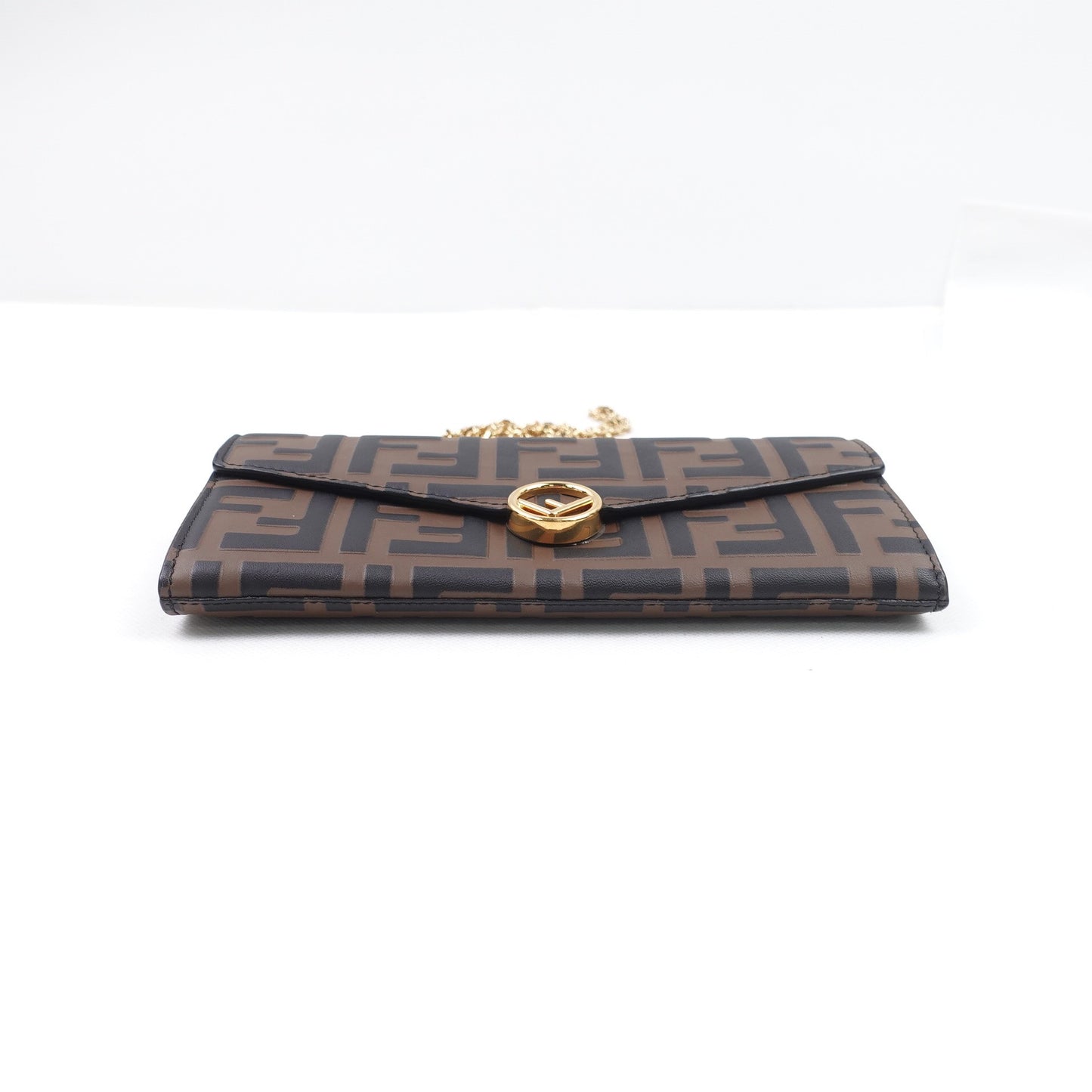 Pre-owned Fendi Kan IF Brown Calfskin Shoulder Bag T10293969