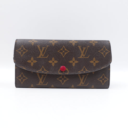 Pre-owned Louis Vuitton Emilie Monogram Coated Canvas Wallet