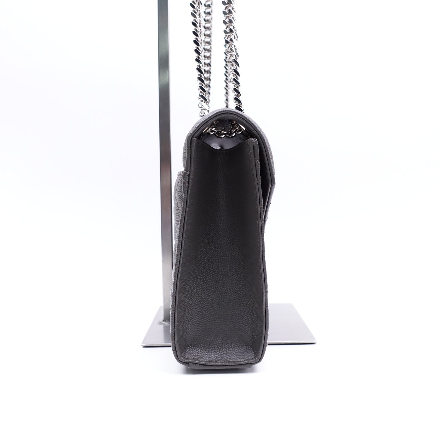 Pre-owned Saint Laurent Envelope Grey Calfskin Shoulder Bag