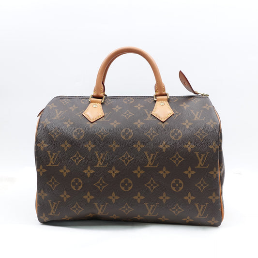 Pre-owned Louis Vuitton Speedy 30 Monogram Coated Canvas Handbag T10289382