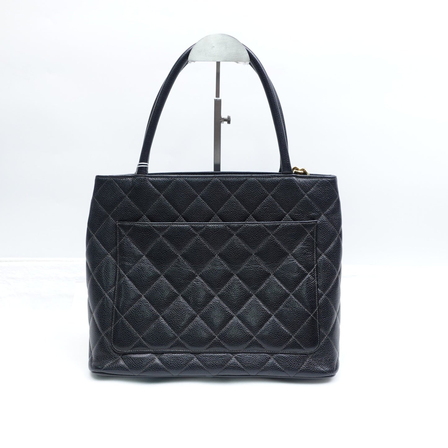 Pre-owned Chanel Hilton Black Calfskin Tote Bag