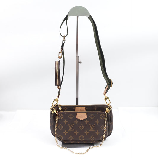 Pre-owned Loui Vuitton Multi Pochette Accessories Monogram Coated Canvas Shoulder Bag