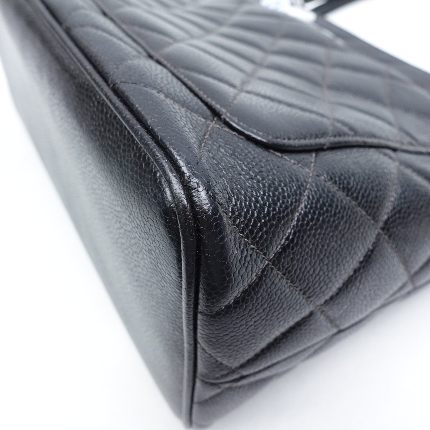 Pre-owned Chanel Hilton Black Calfskin Tote Bag