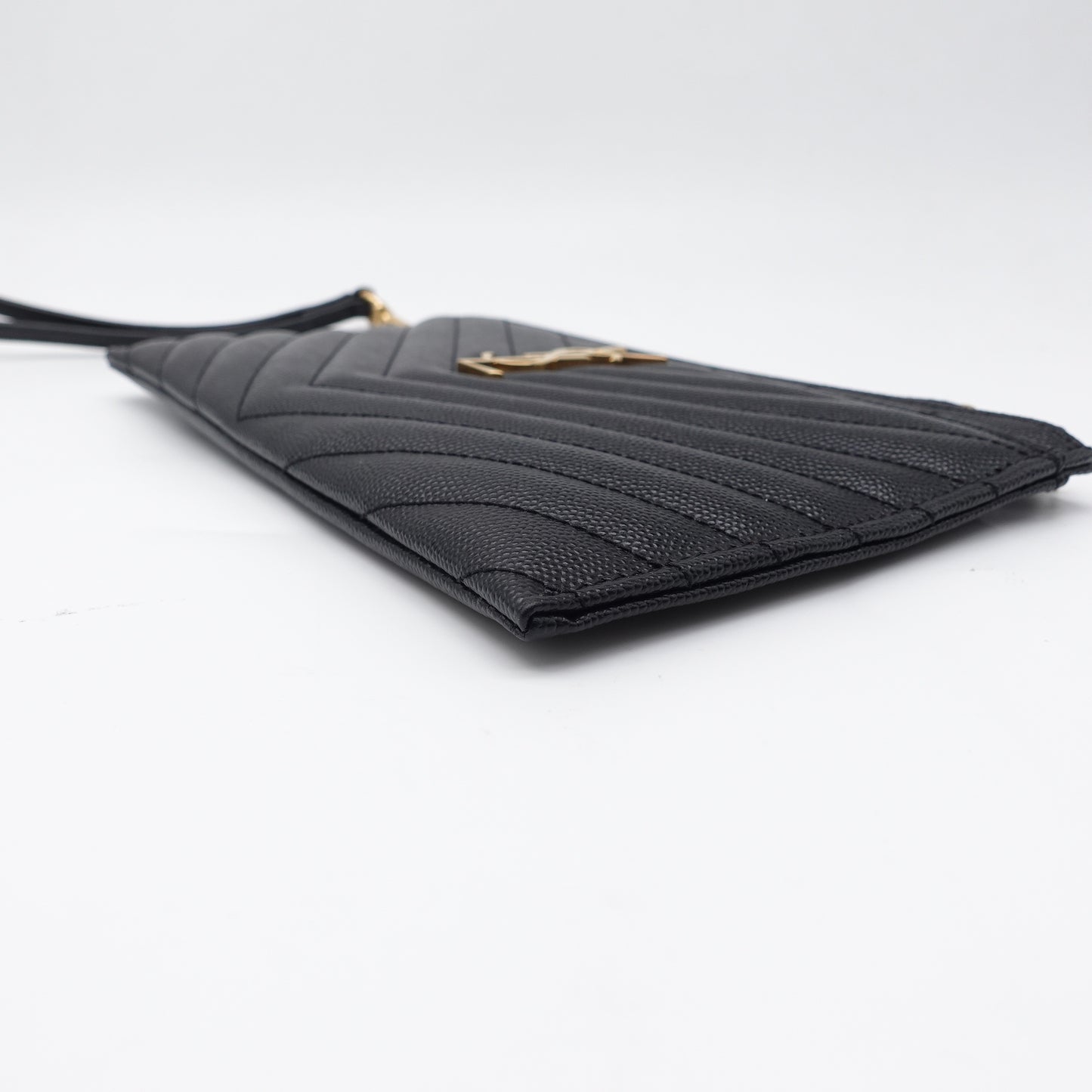 Pre-Owned Saint Laurent Le Monogram Me Black Calfskin Clutch