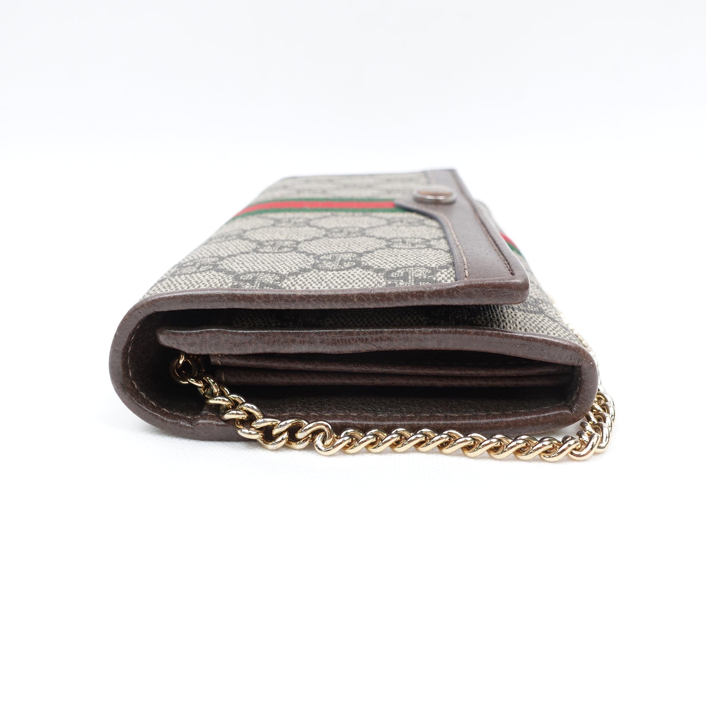 Pre-Owned Gucci Ophidia Monogram&Calfskin Coated Canvas Shoulder Bag