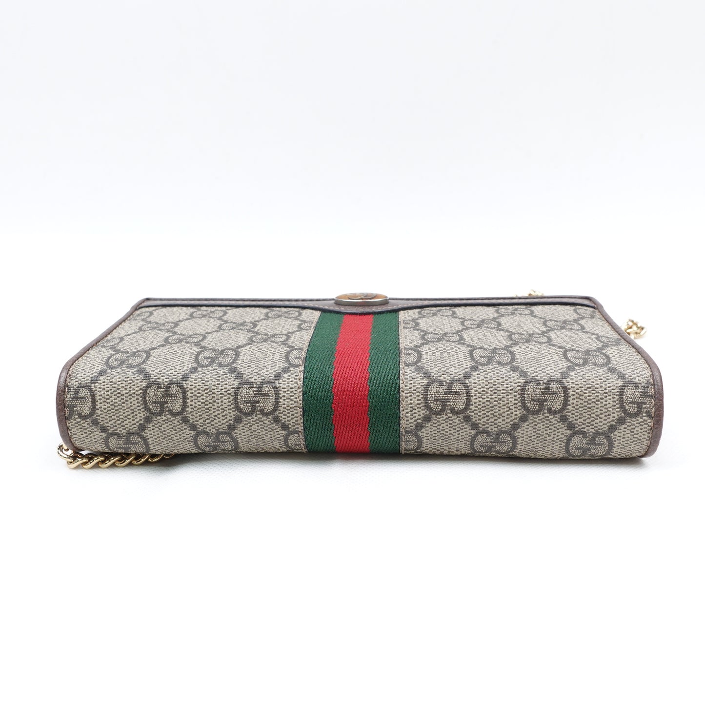 Pre-Owned Gucci Ophidia Monogram&Calfskin Coated Canvas Shoulder Bag