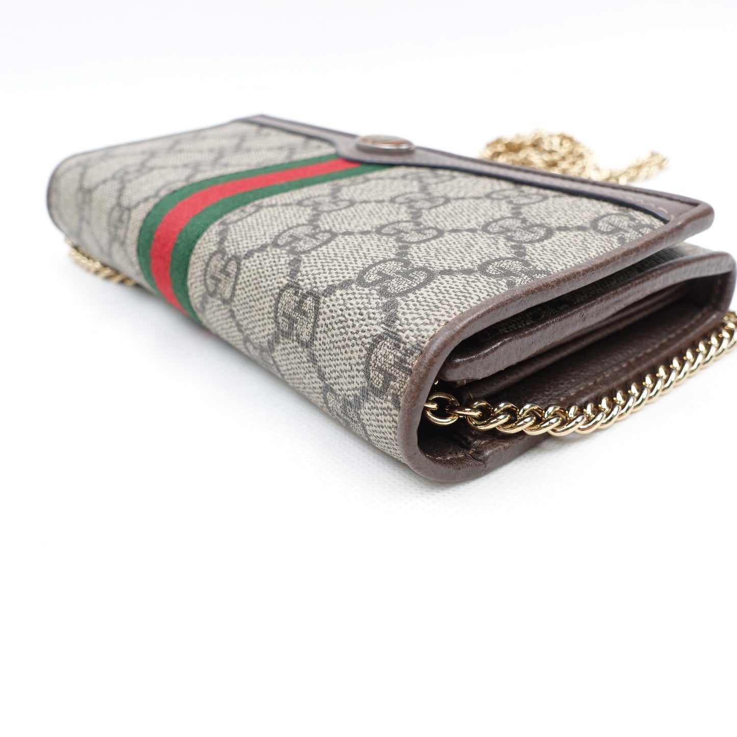 Pre-Owned Gucci Ophidia Monogram&Calfskin Coated Canvas Shoulder Bag