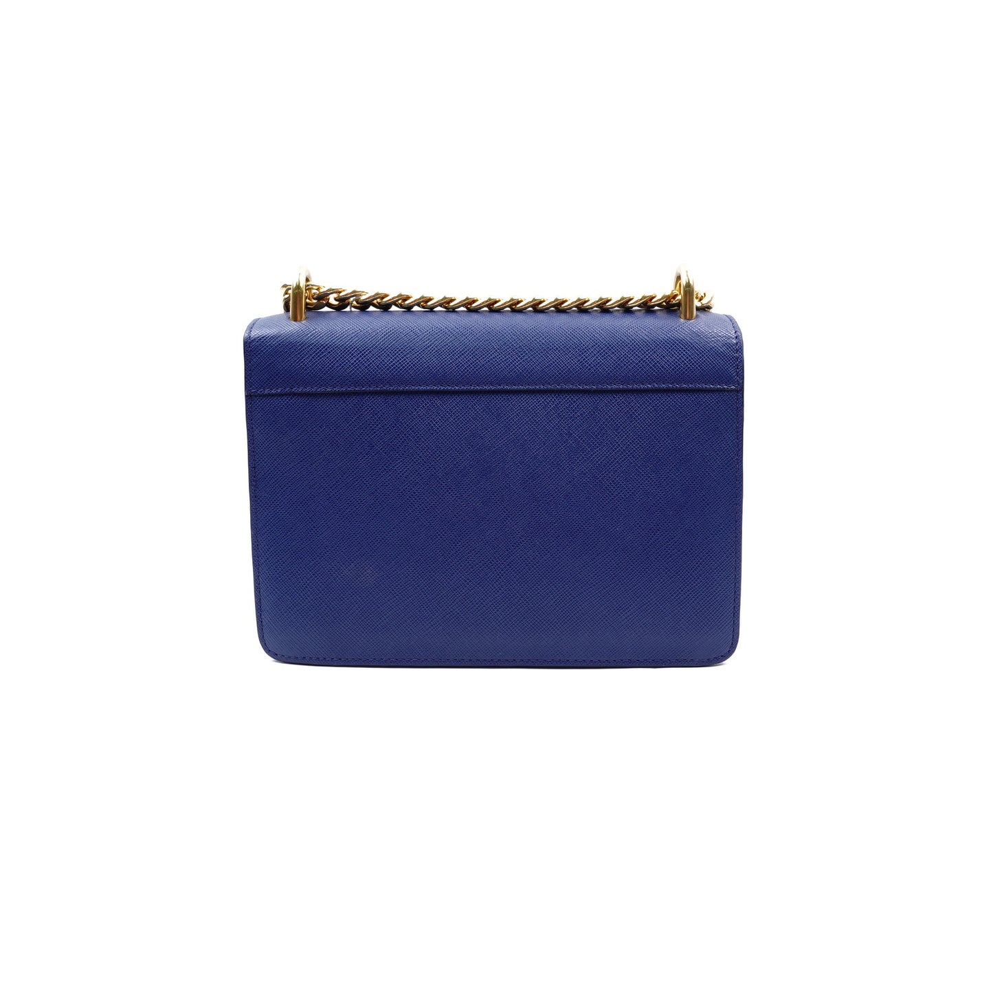 Pre-owned Prada Blue  Saffiano Leather Shoulder Bag