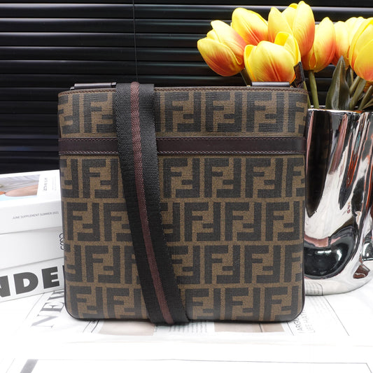 Pre-owned Fendi Monogram Coated Canvas Shoulder Bag