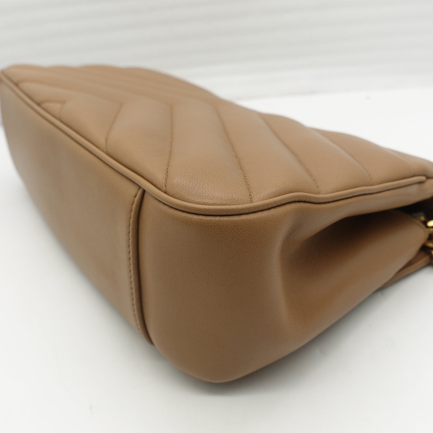 Saint Laurent LouLou Khaki Lambskin Shoulder Bag