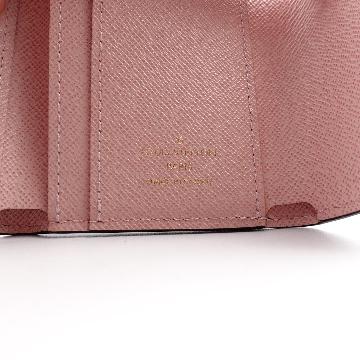 Pre-owned Louis Vuitton Zoe Pink & Damier Ebene Coated Canvas Wallet