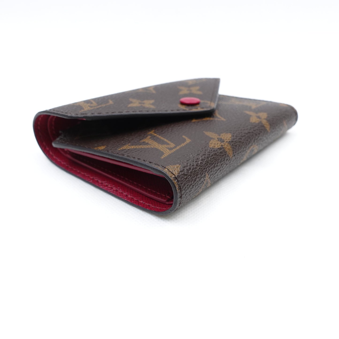 Pre-owned Louis Vuitton Victorine Monogram Coated Canvas Short Wallet