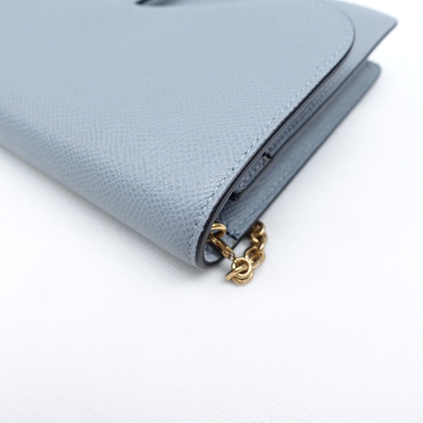 Pre-owned Dior Saddle WOC Blue Calfskin Shoulder Bag