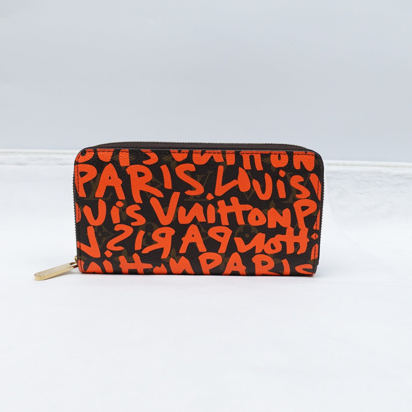 Pre-owned Louis Vuitton Zippy Orange&Monogram Coated Canvas Wallet T10311775
