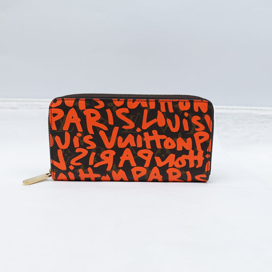 Pre-owned Louis Vuitton Zippy Orange&Monogram Coated Canvas Wallet T10311775