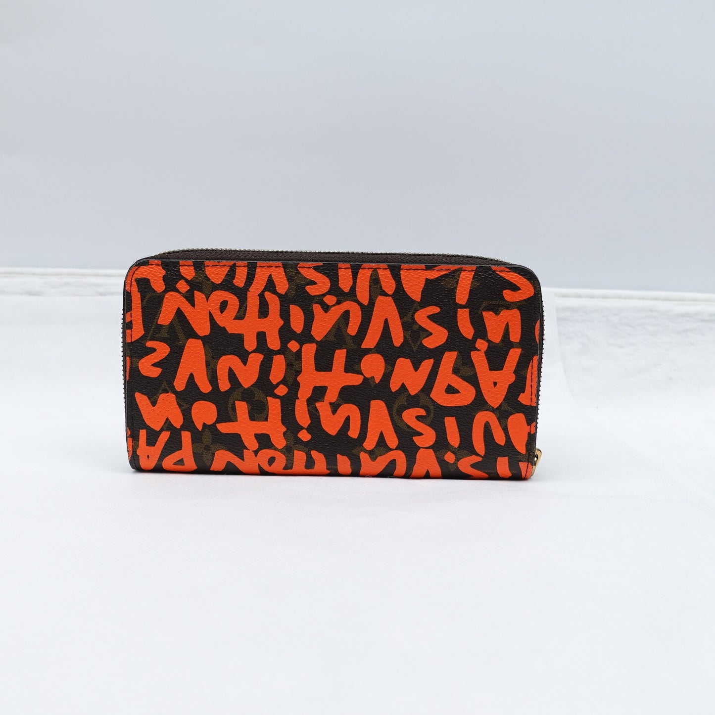 Pre-owned Louis Vuitton Zippy Orange&Monogram Coated Canvas Wallet T10311775