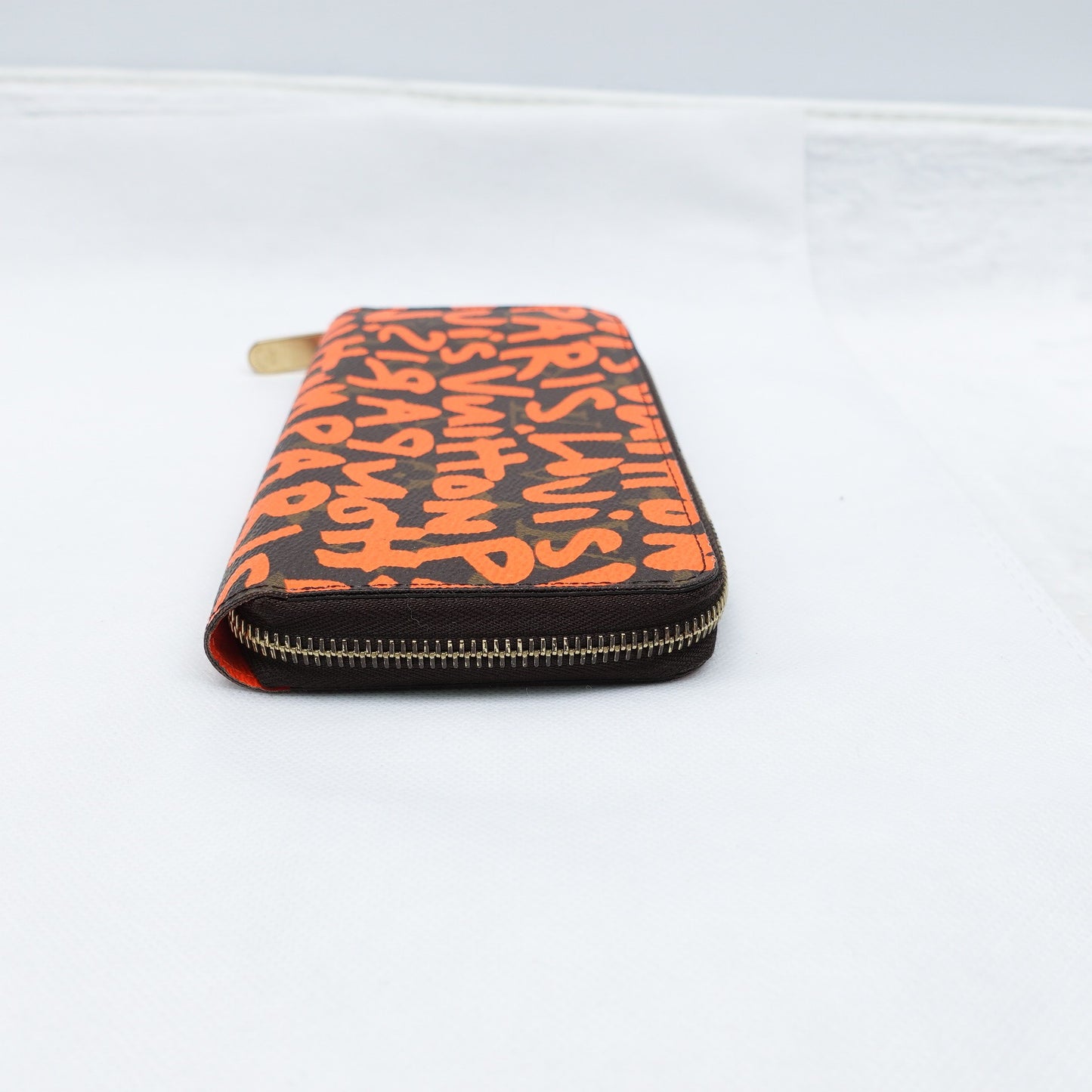 Pre-owned Louis Vuitton Zippy Orange&Monogram Coated Canvas Wallet T10311775