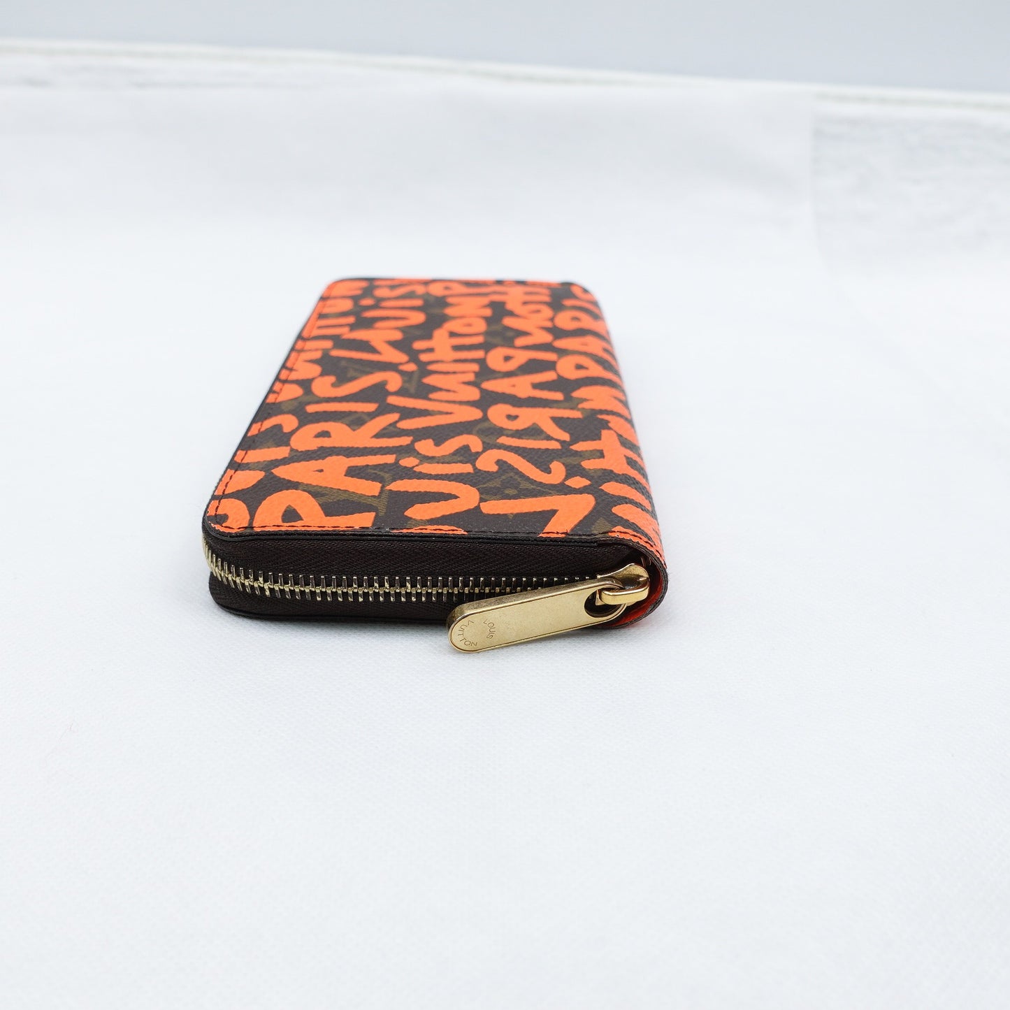 Pre-owned Louis Vuitton Zippy Orange&Monogram Coated Canvas Wallet T10311775