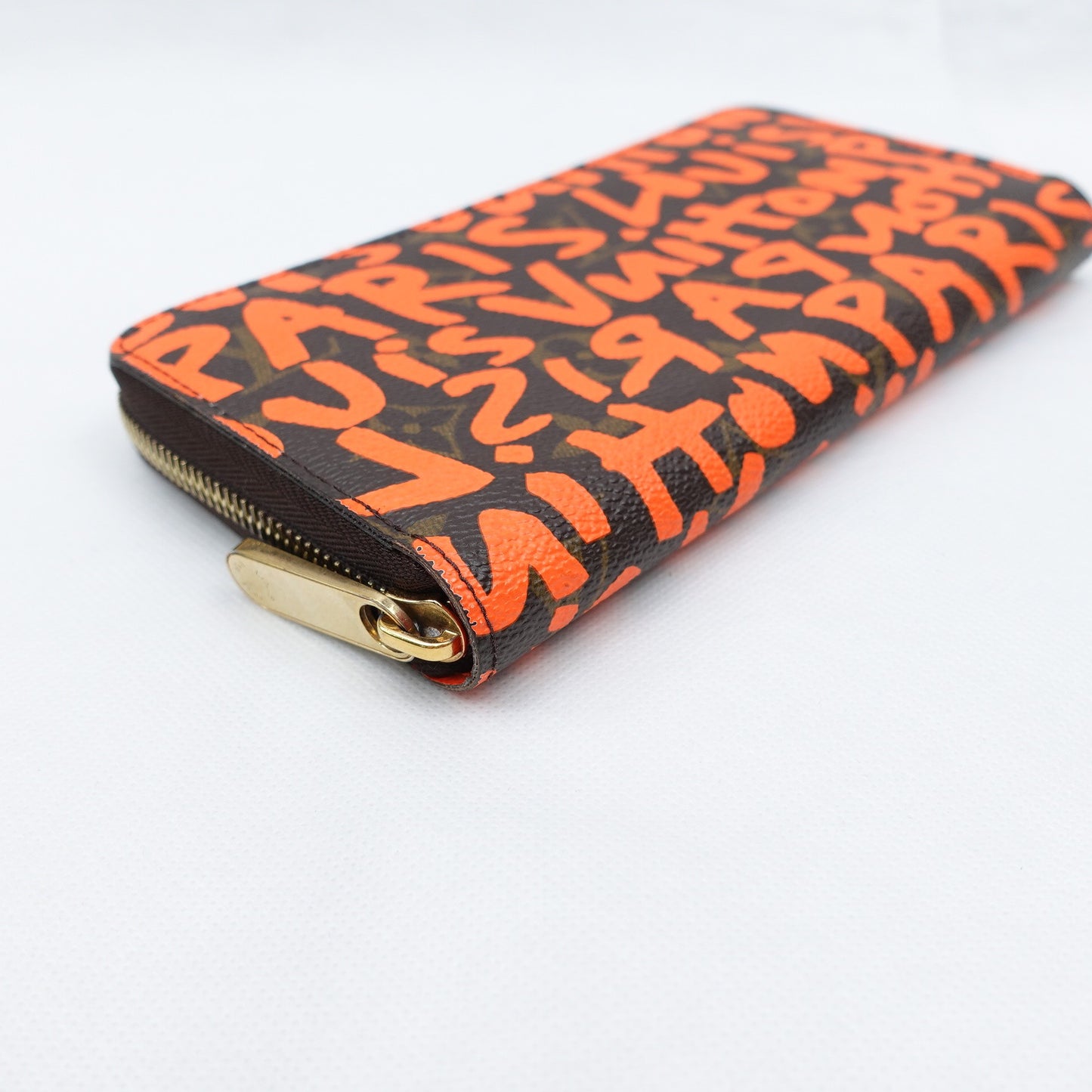 Pre-owned Louis Vuitton Zippy Orange&Monogram Coated Canvas Wallet T10311775