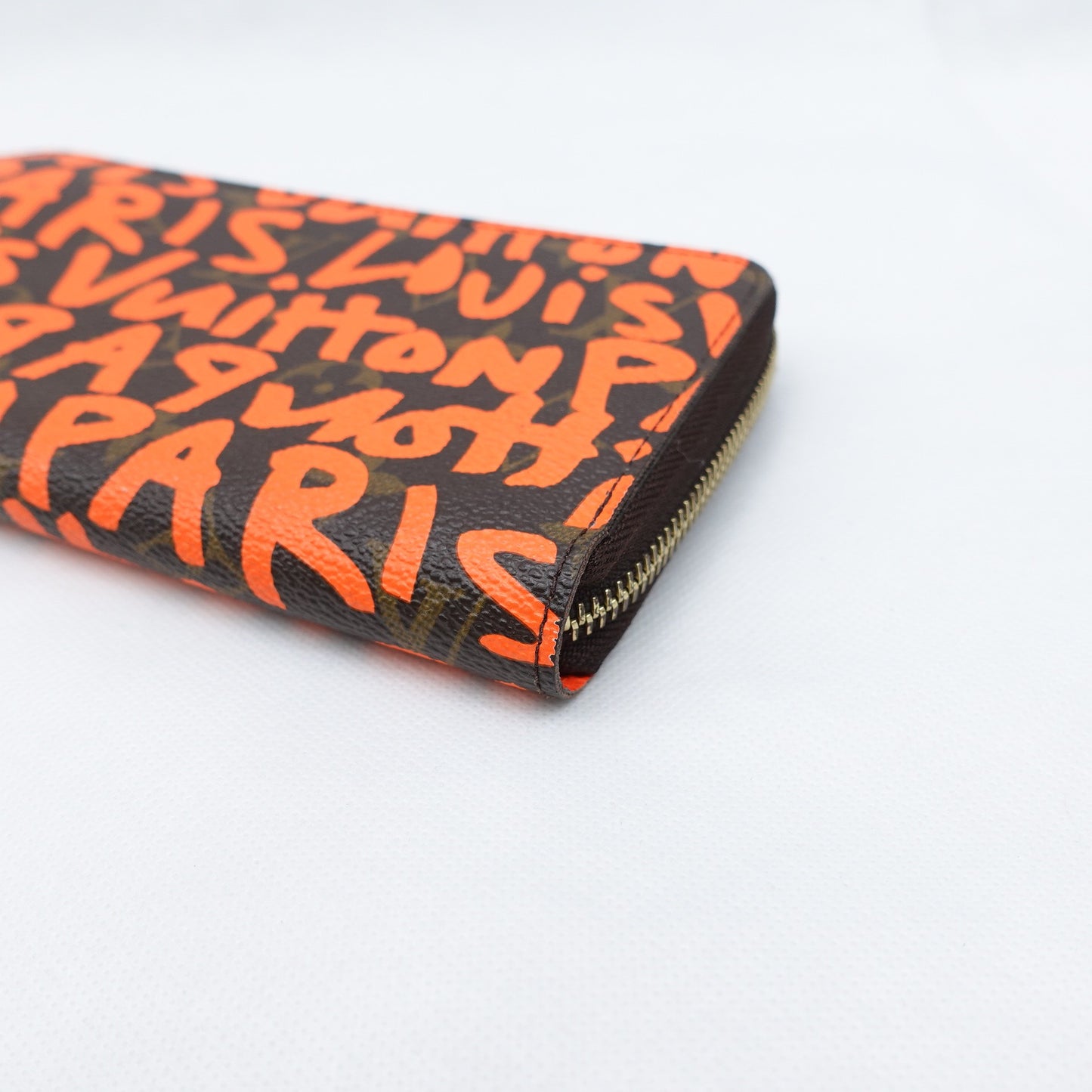 Pre-owned Louis Vuitton Zippy Orange&Monogram Coated Canvas Wallet T10311775
