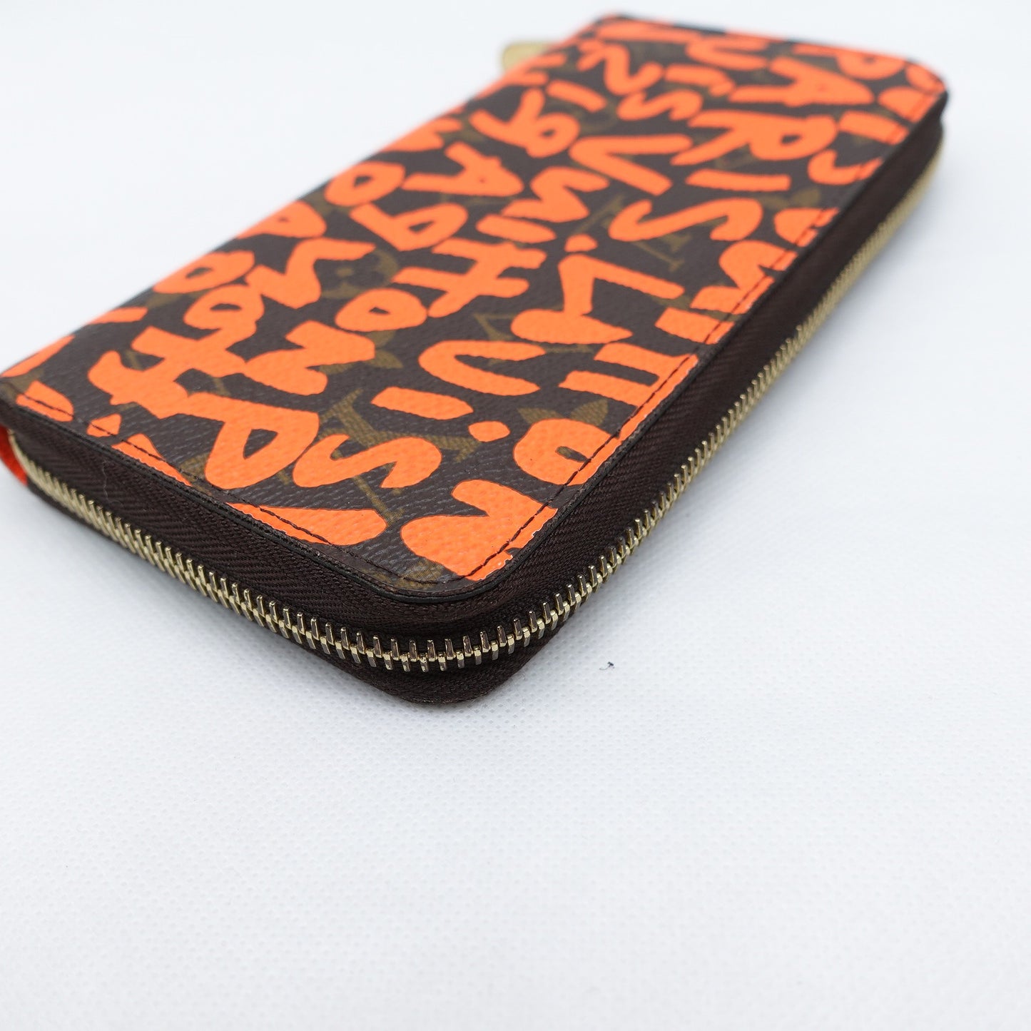 Pre-owned Louis Vuitton Zippy Orange&Monogram Coated Canvas Wallet T10311775