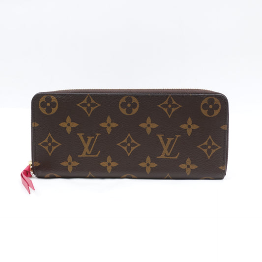 Pre-Owned Louis Vuitton Clemence Monogram Coated Canvas Long Wallet