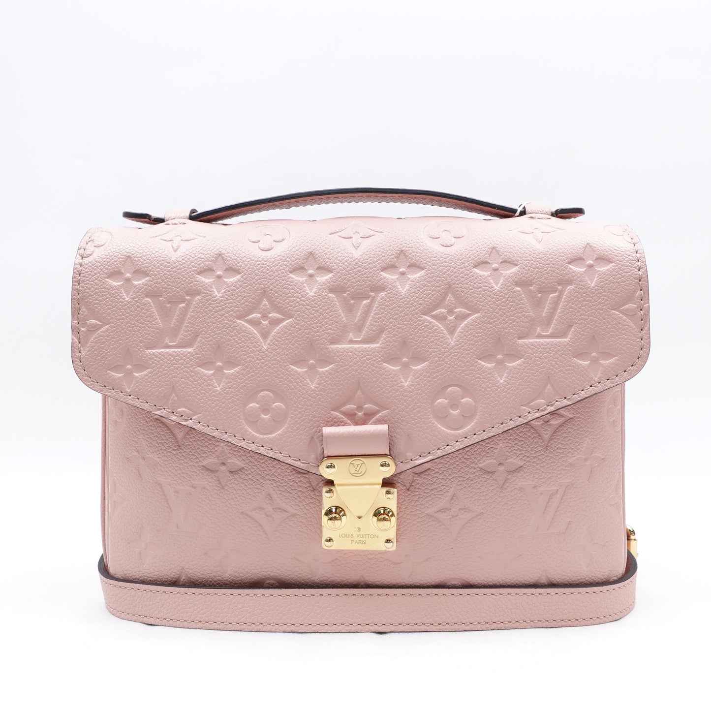 Pre-Owned Louos Vuitton Pochette Metis Pink Calfskin Shoulder Bag