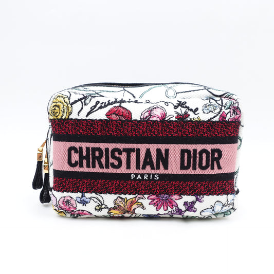 Pre-owned Dior Floral Canvas Clutch