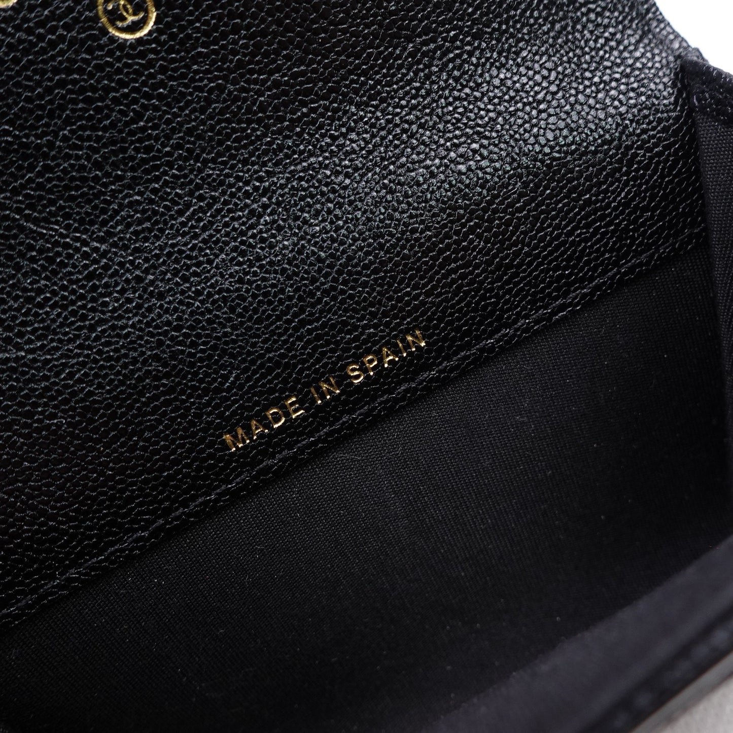 Pre-owned Chanel Leboy Black Calfskin Short Wallet