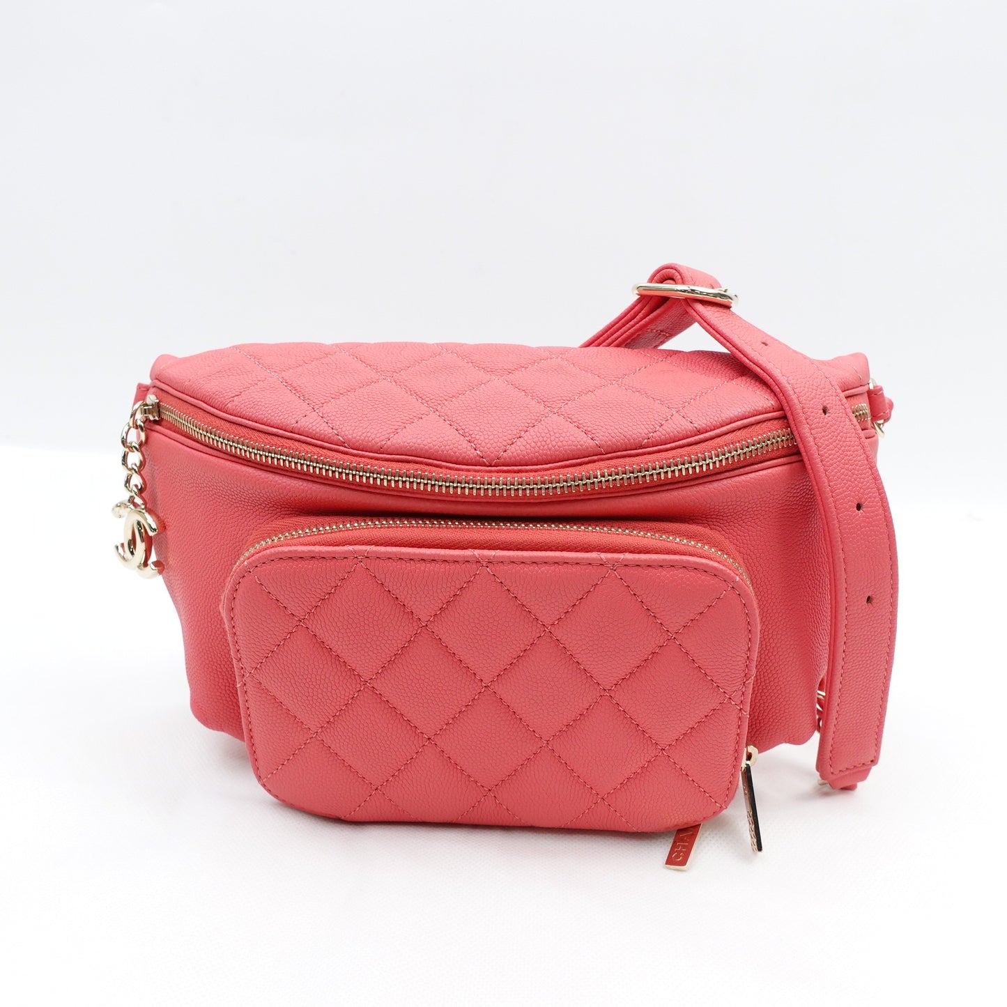 Pre-owned CHANEL Calfskin Belt Bags Pink Belt Bag T10293055